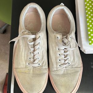 Used Vans White/Pink Women’s 7.5